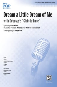 Dream a Little Dream of Me SAB choral sheet music cover Thumbnail